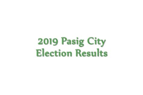 2019 pasig election results